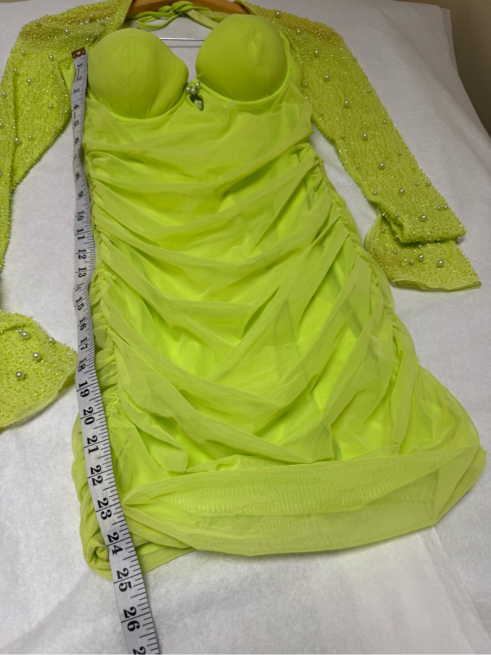 Oh Polly  Lime Green Embellished Lime Dress 🟢 - Picture 7 of 13